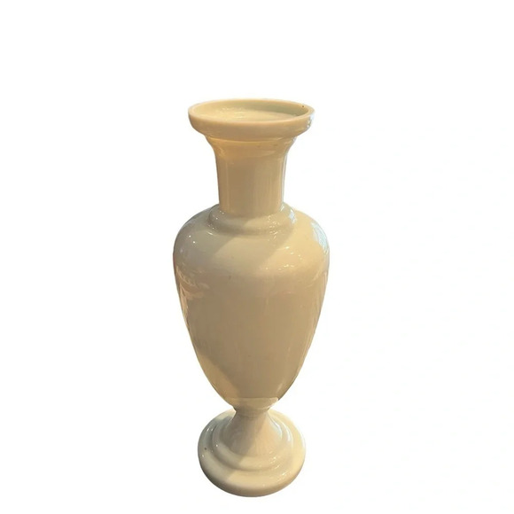 Antique Bristol Glass Victorian Gray Hand Painted Vase Bird Flowers Butterfly - Picture 2 of 10